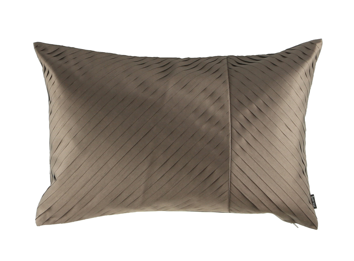 Black Tie Pleated Cushion Mouse 60X40Cm