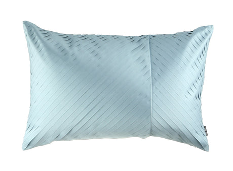 Black Tie Pleated Cushion Pale Blue 60X40Cm