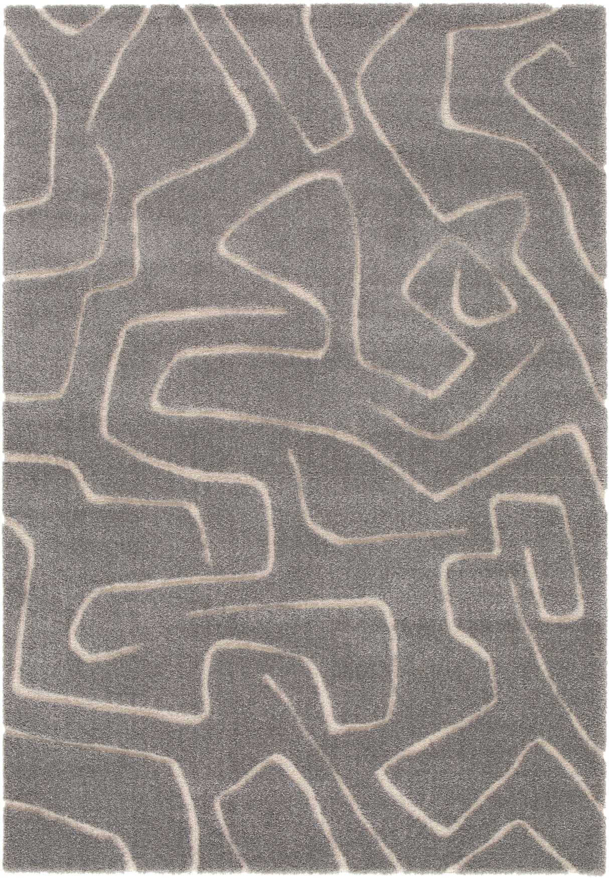 Lilly Abstract Grey Rug 59601 677