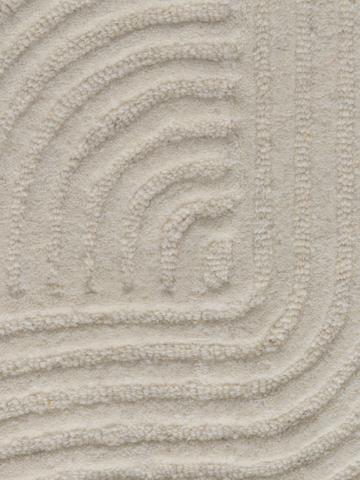 Fabien Handtufted Polyester Wool Infinity Cream