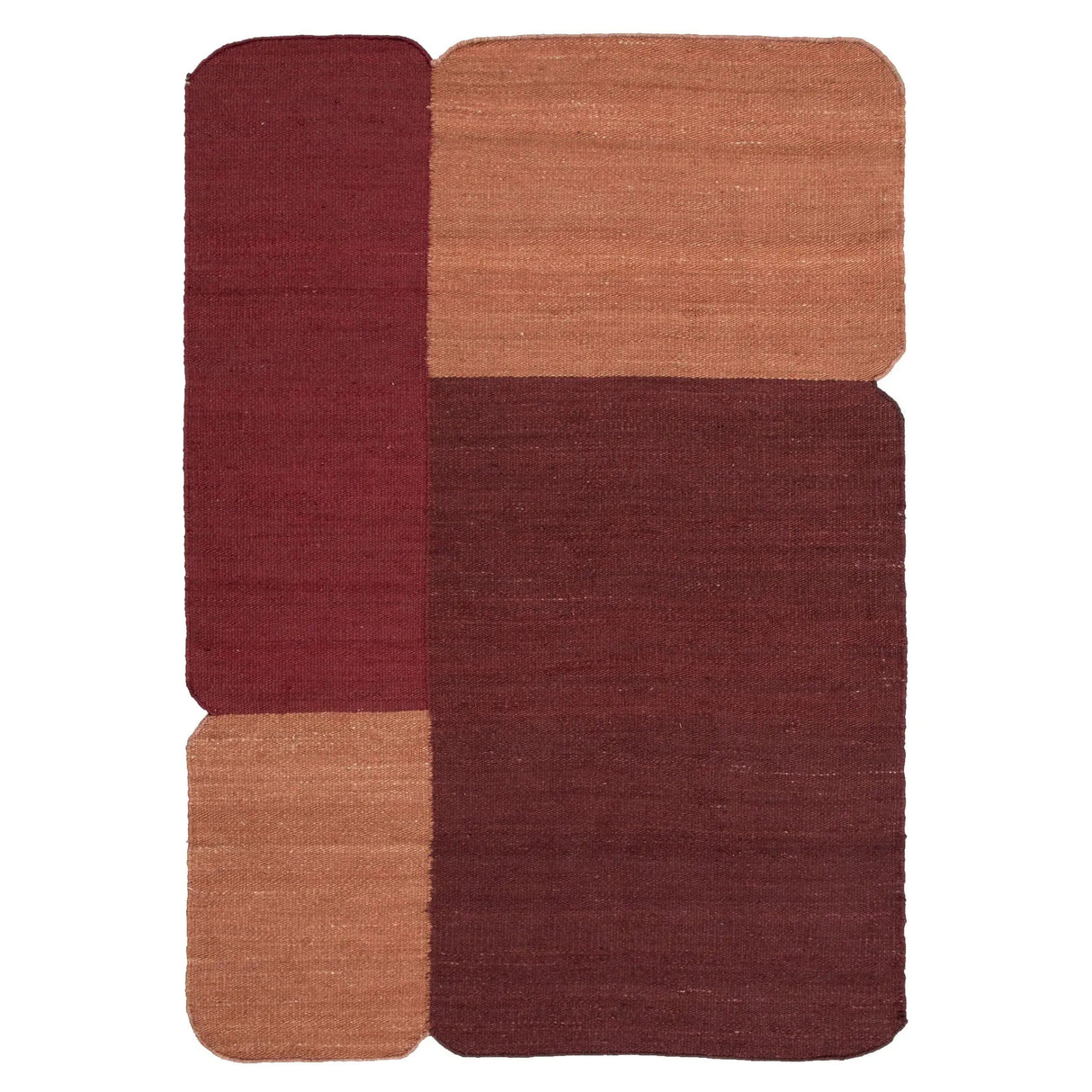 Abel Red Irregular Rug JAIPUR