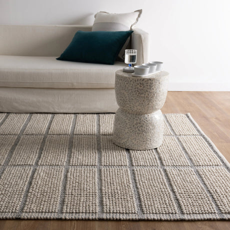 Albany Ivory Grey Wool Rug MAARIA