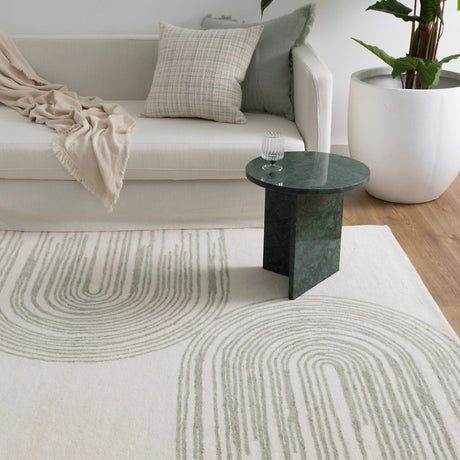 Brighton Ivory Beige Wool Rug MAARIA