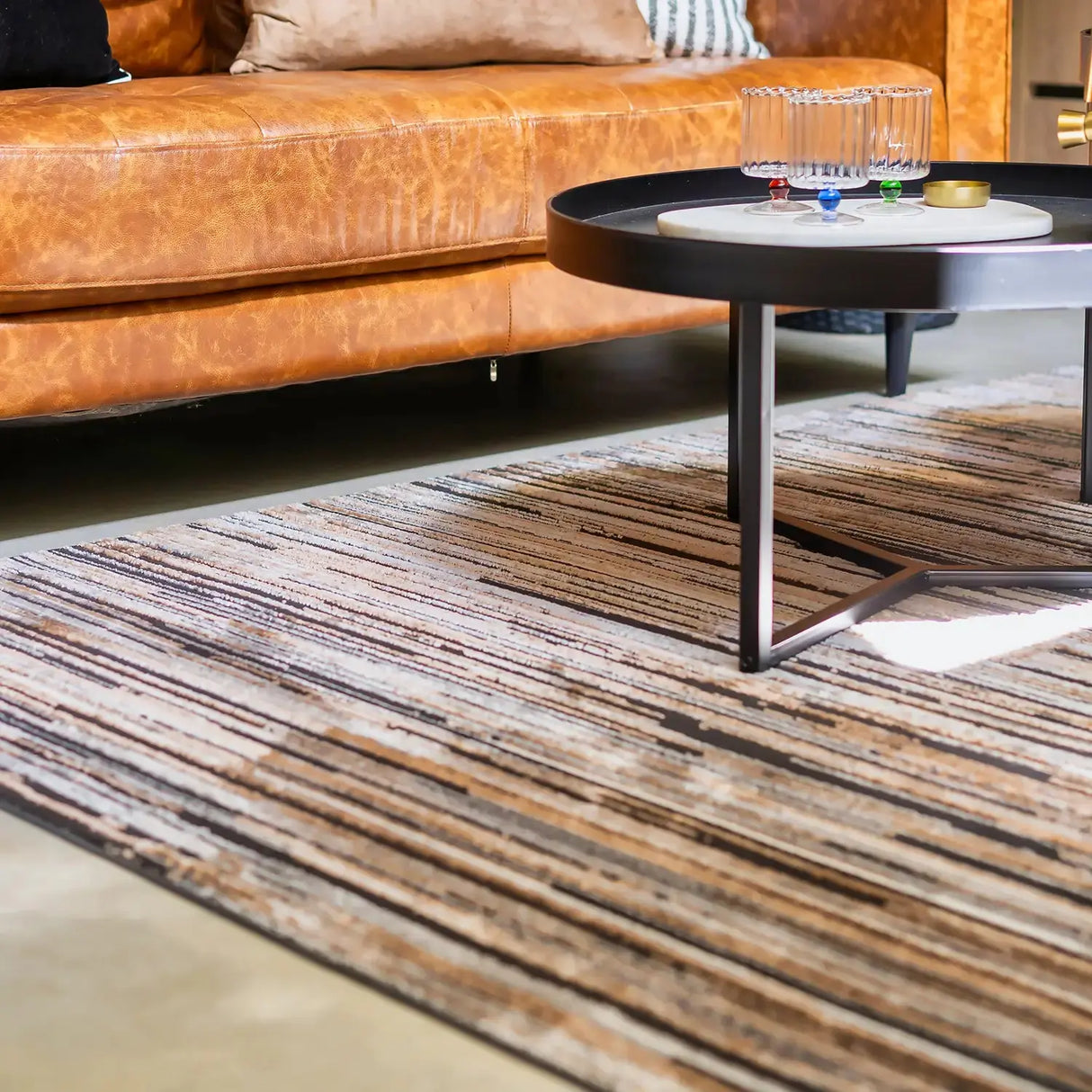 Calvin Klein Floor Rug Mocha NOURISONCK