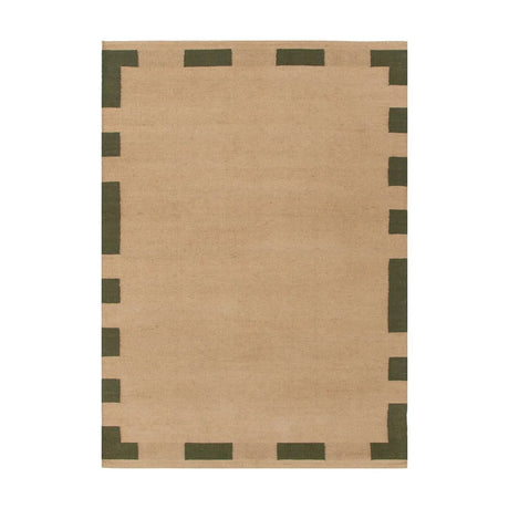 Carlton Natural Green Jute Rug JAVIHOME