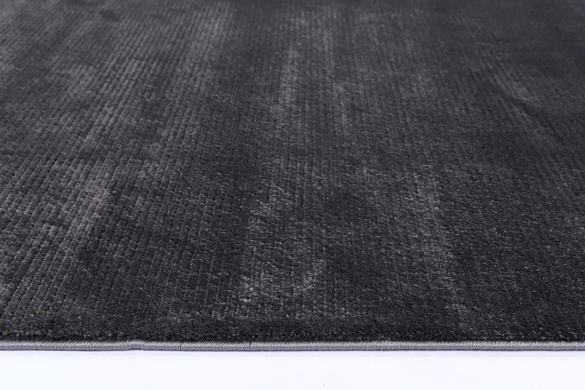 Cascade Charcoal Plain Rug BRAVEN