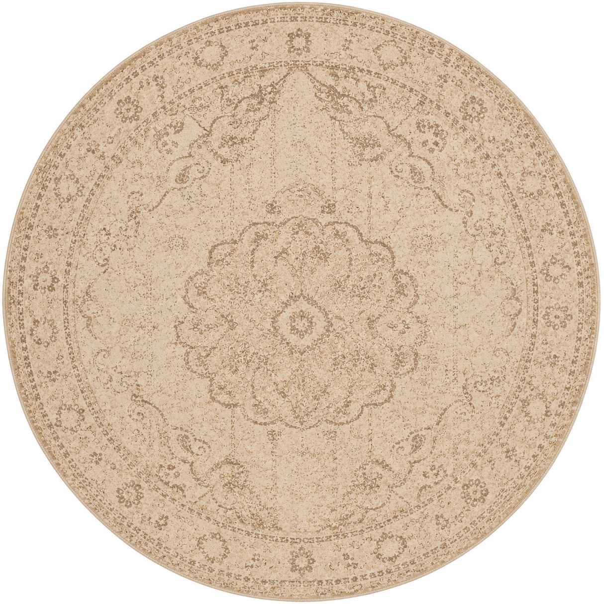 Amora Rug Beige Round 200Cm