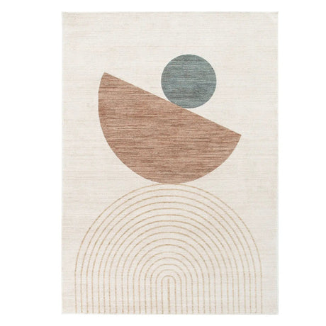 Ember Abstract Ivory Rust Rug BADE
