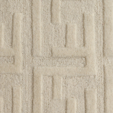 Fabien Handtufted Wool Cream Monogram