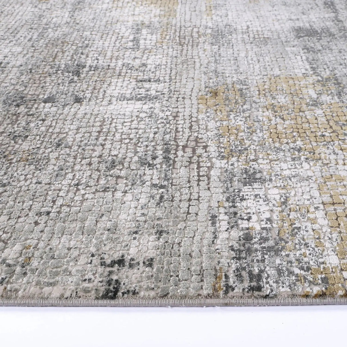 Giorgio Cream & Anthracite Mosaic Rug DecoRug