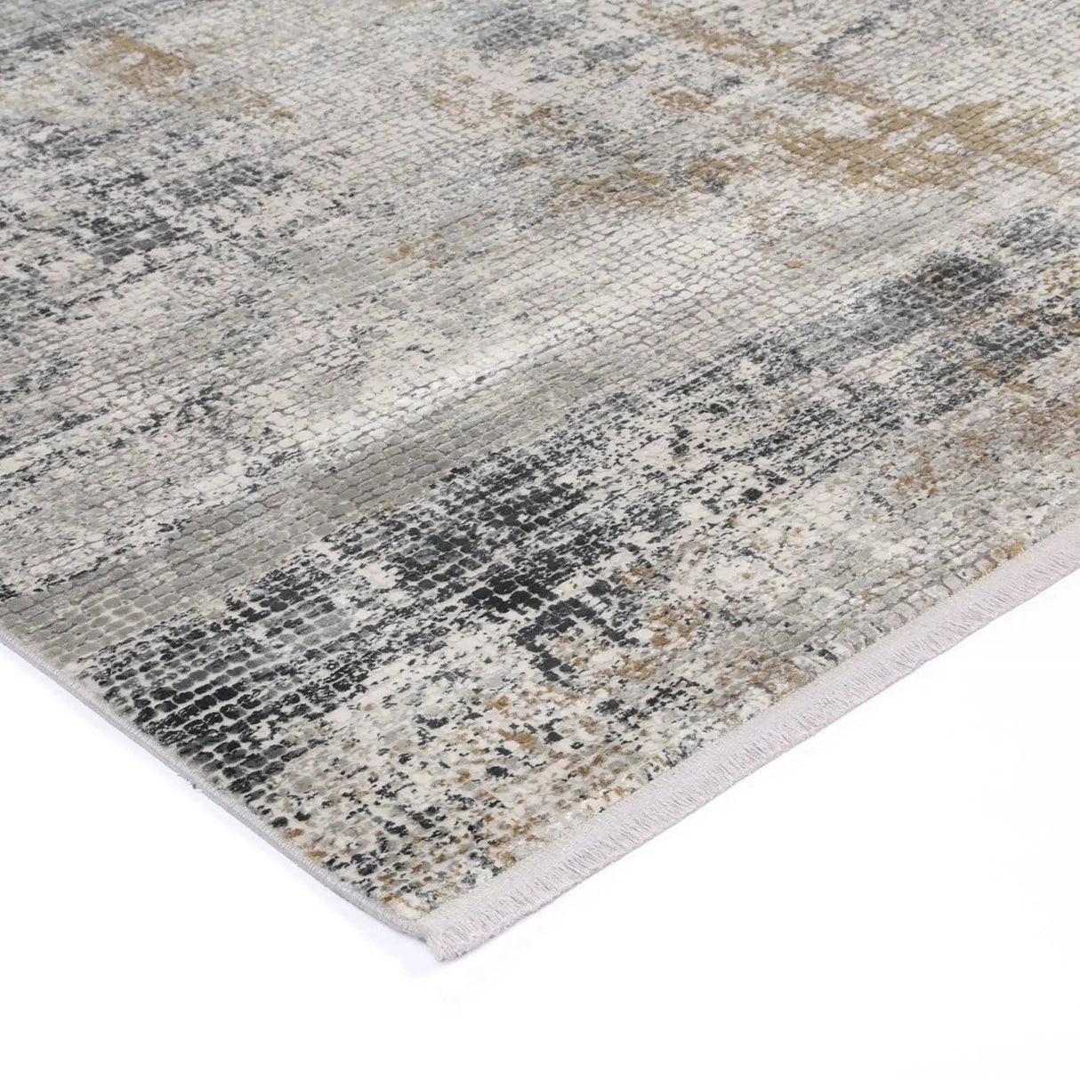 Giorgio Cream & Anthracite Mosaic Rug DecoRug