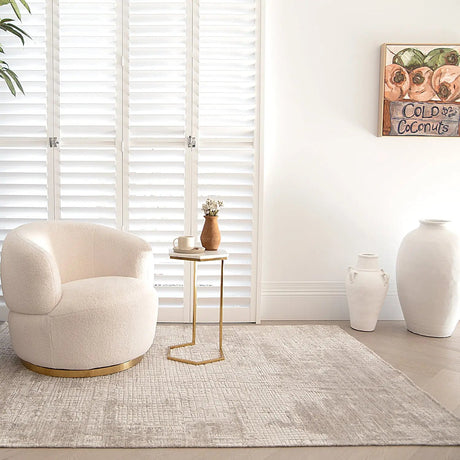 Karus Silver Beige Knotted Designer Rug DecoRug