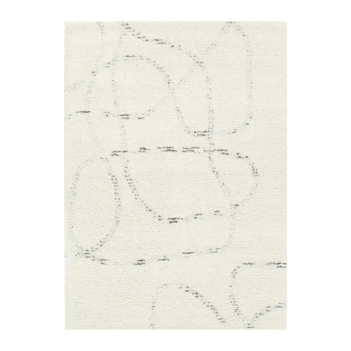 Kiah Ivory Grey Wool Rug DREAMHOME