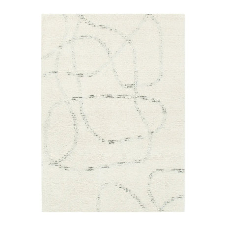 Kiah Ivory Grey Wool Rug DREAMHOME