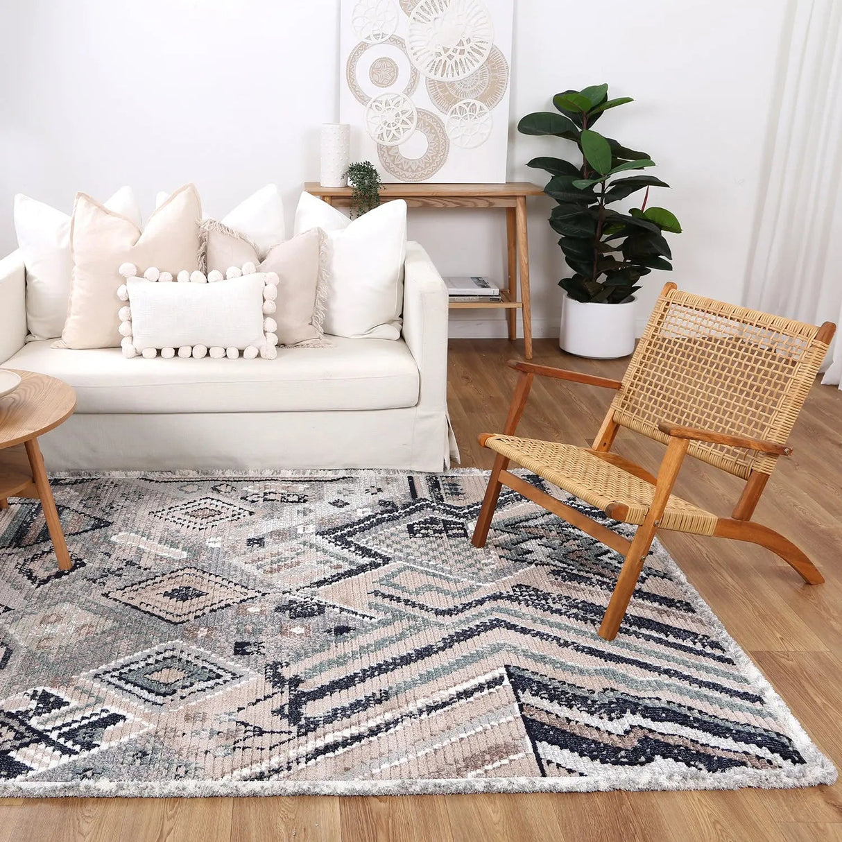 Luka Shaggy Green Colour Rug DecoRug