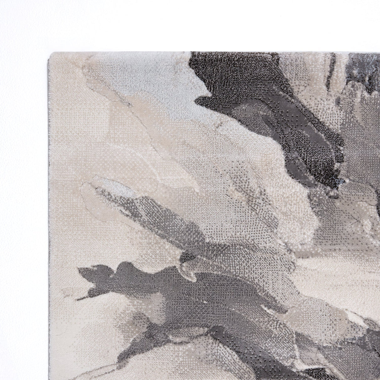 Milas Rug Marble Bloom Design in Grey & Beige DecoRug