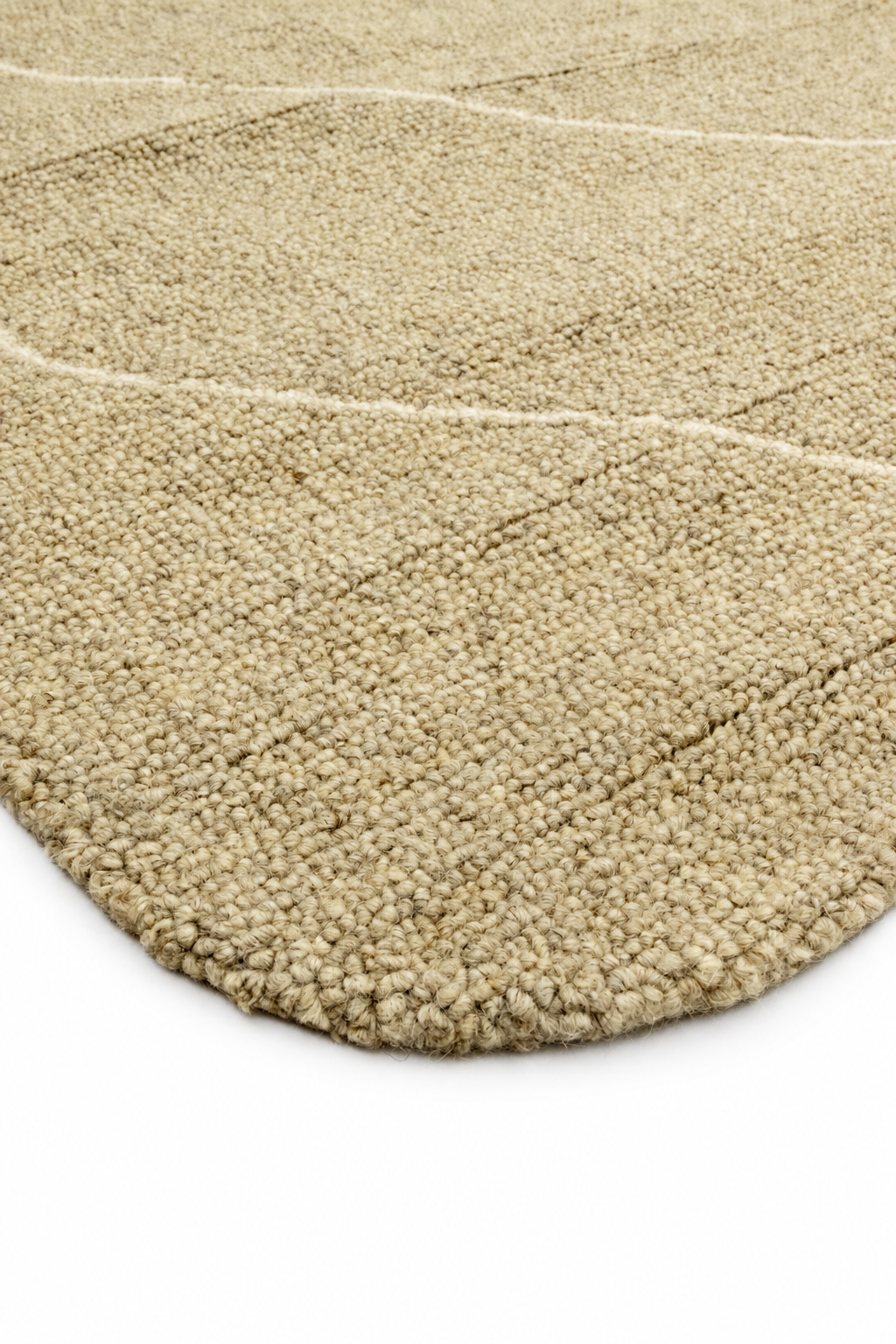 Palemo Polyester&Wool Handtufted Orbit Beig