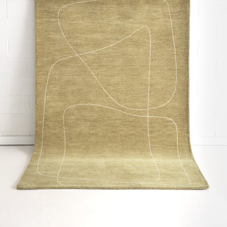 Rennie Moss Wool Rug JAVIHOME