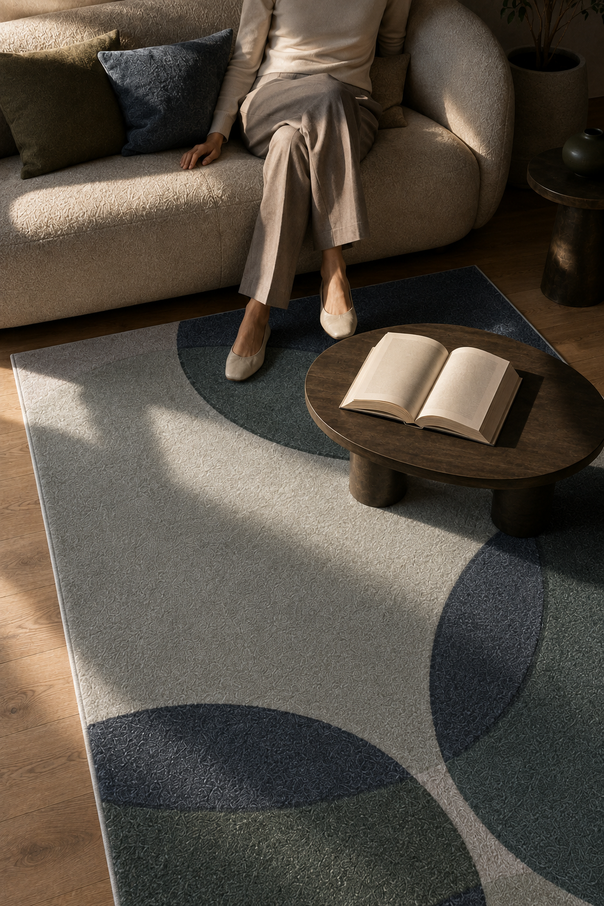 Orbit Blue Floor Rug