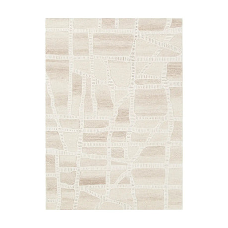 Wattle Ivory Beige Wool Rug THERUG
