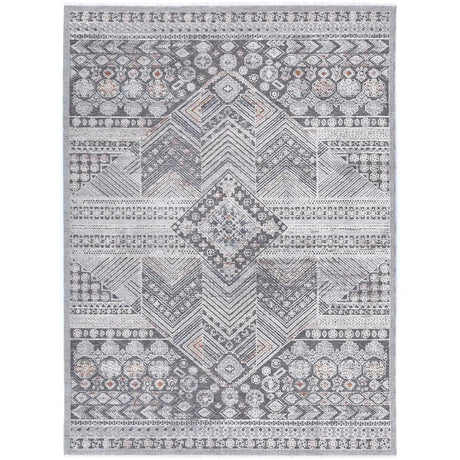 Zagros Aztec Motif Rug in Silver DecoRug