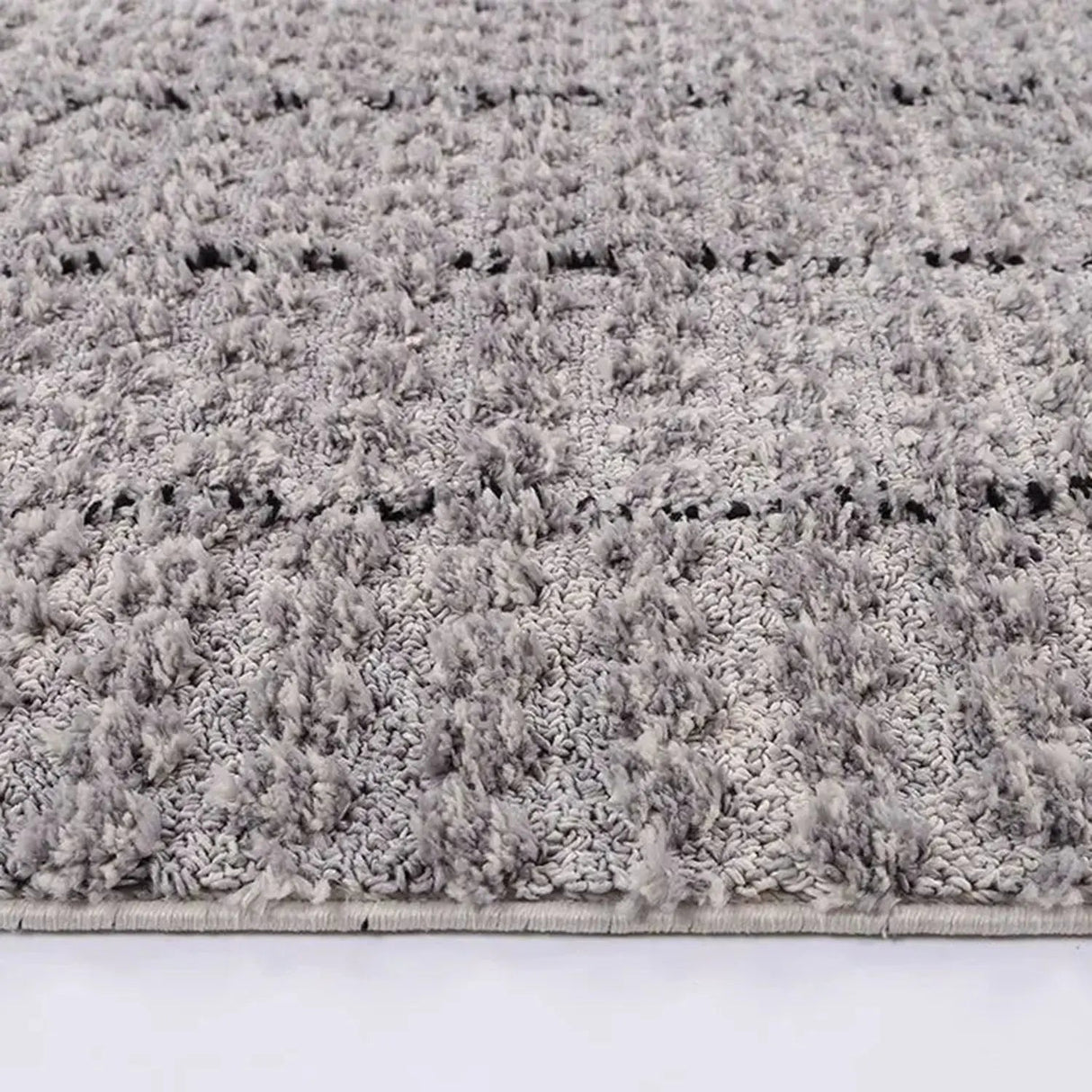 Zellige Grey Patterned Rug decorugonline