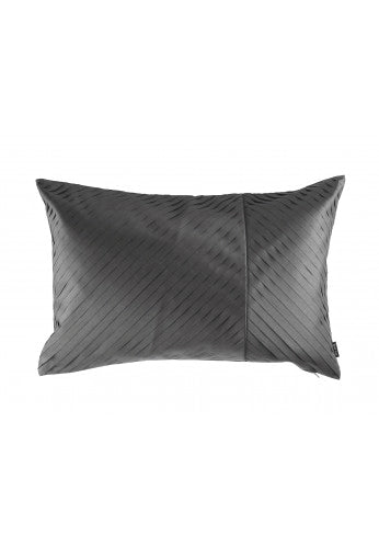 Black Tie Pleated Cushion Black 60X40Cm