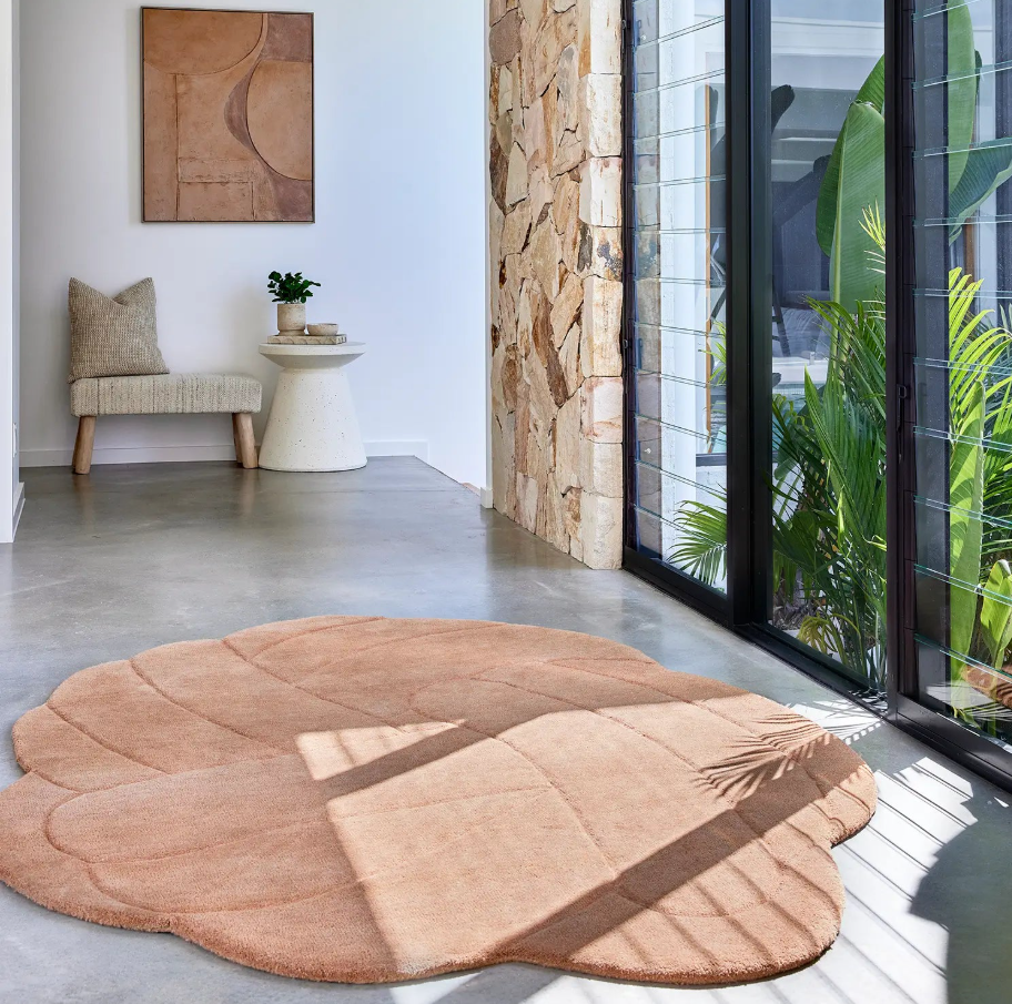 Coral Floor Rug Rust