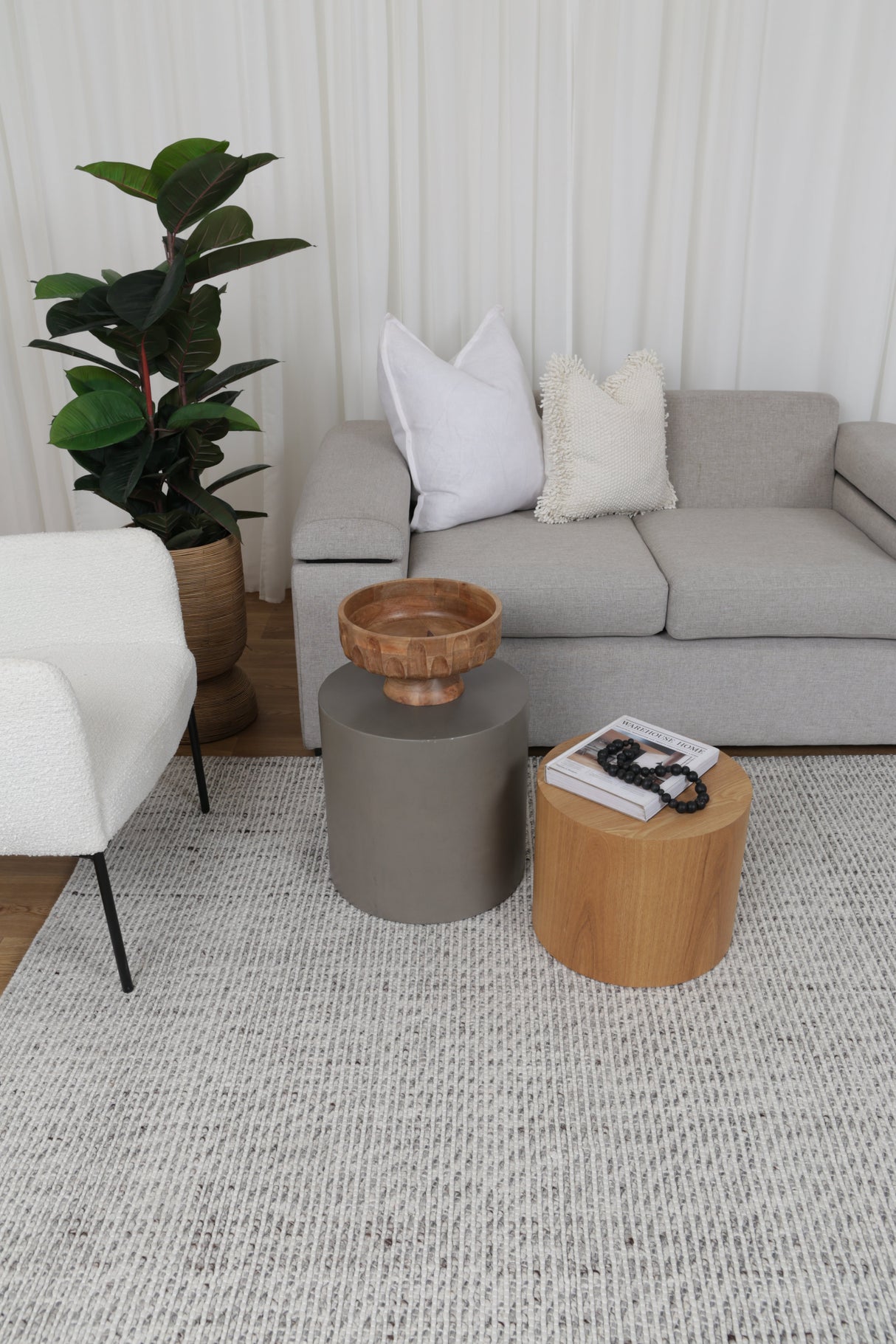 Ridge Handwoven Wool Ivory