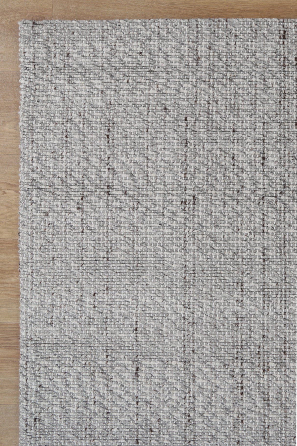Ridge Handwoven Wool Ivory/Grey