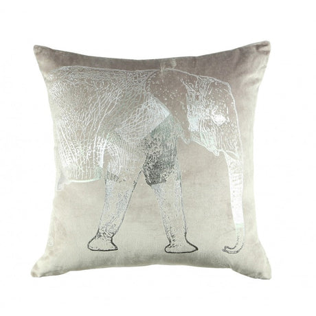Raj Elephant Cushion Grey 50 x 50cm