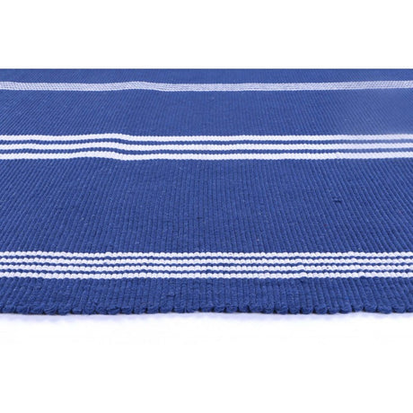 Roger Navy Cotton Mat - Bath Mat