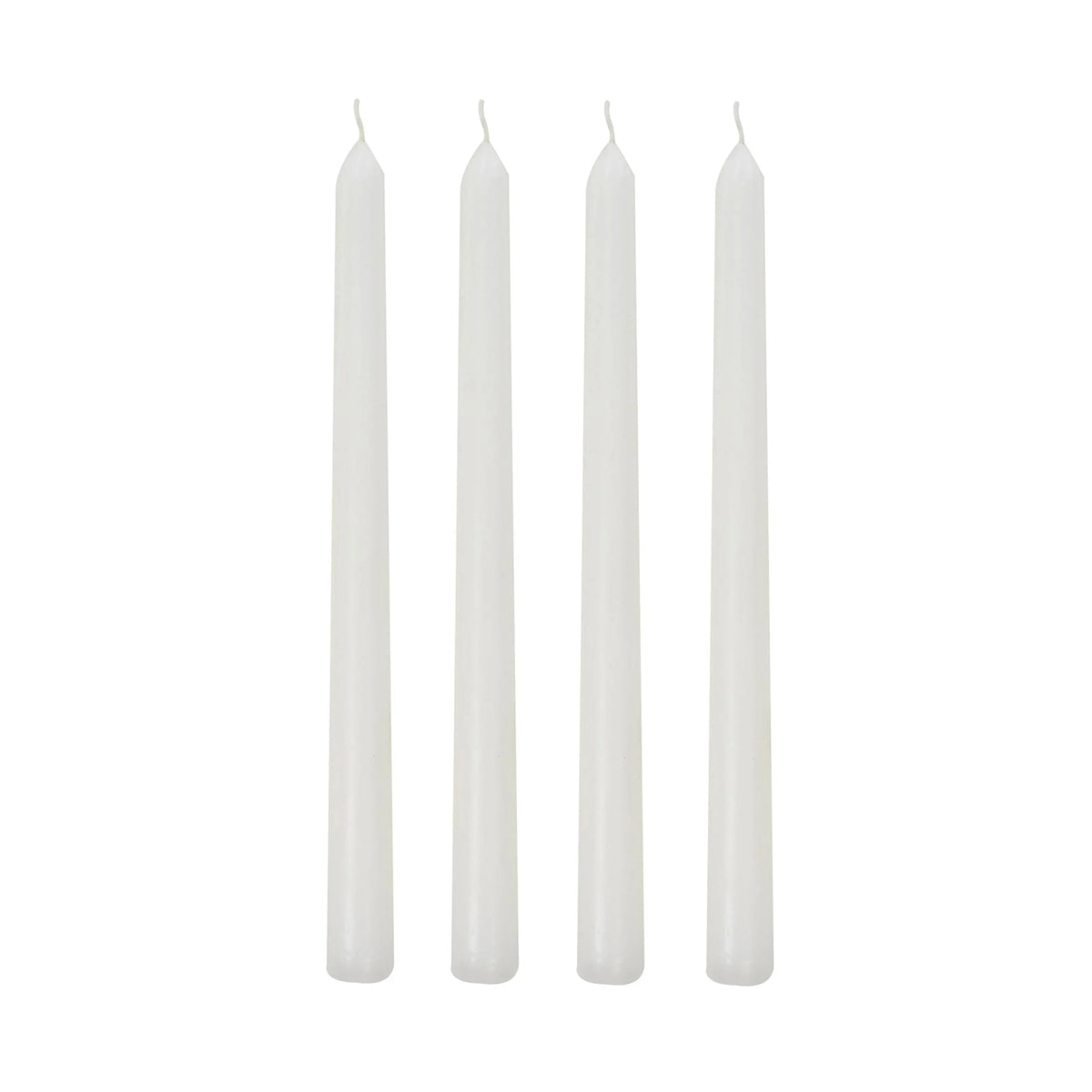 TAPERED S/4 DINNER CANDLE 2X25CM WHITE# COAST