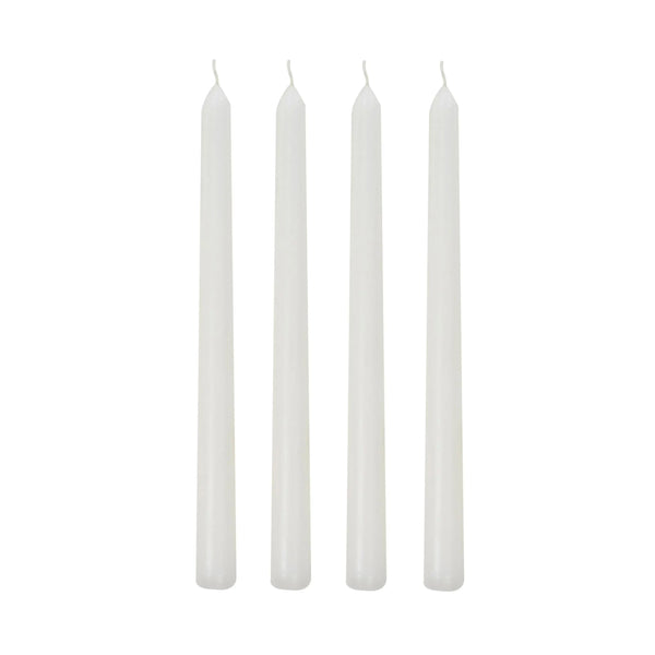 TAPERED S/4 DINNER CANDLE 2X25CM WHITE# COAST