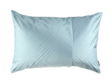 Black Tie Pleated Cushion Pale Blue 60X40Cm