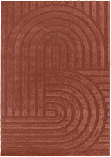 Lilly Modern Rust Rug 59773 022