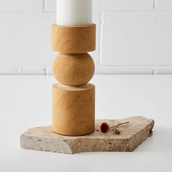 Abstract Sandstone Candleholder Natural COAST