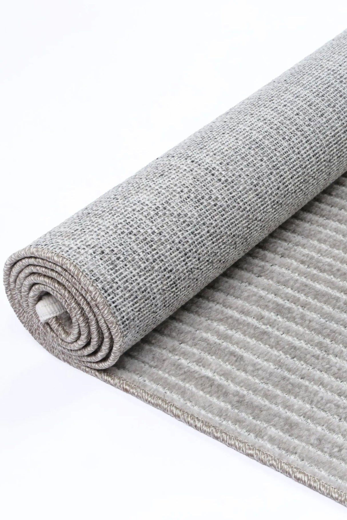 Aegean Cream Grey Geometric Striped Rug BRAVEN