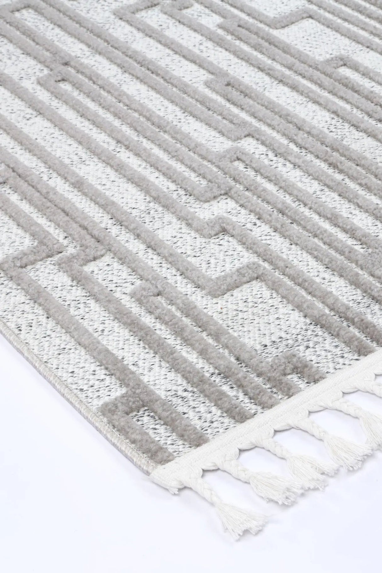 Aegean Cream Grey Matrix Rug BRAVEN