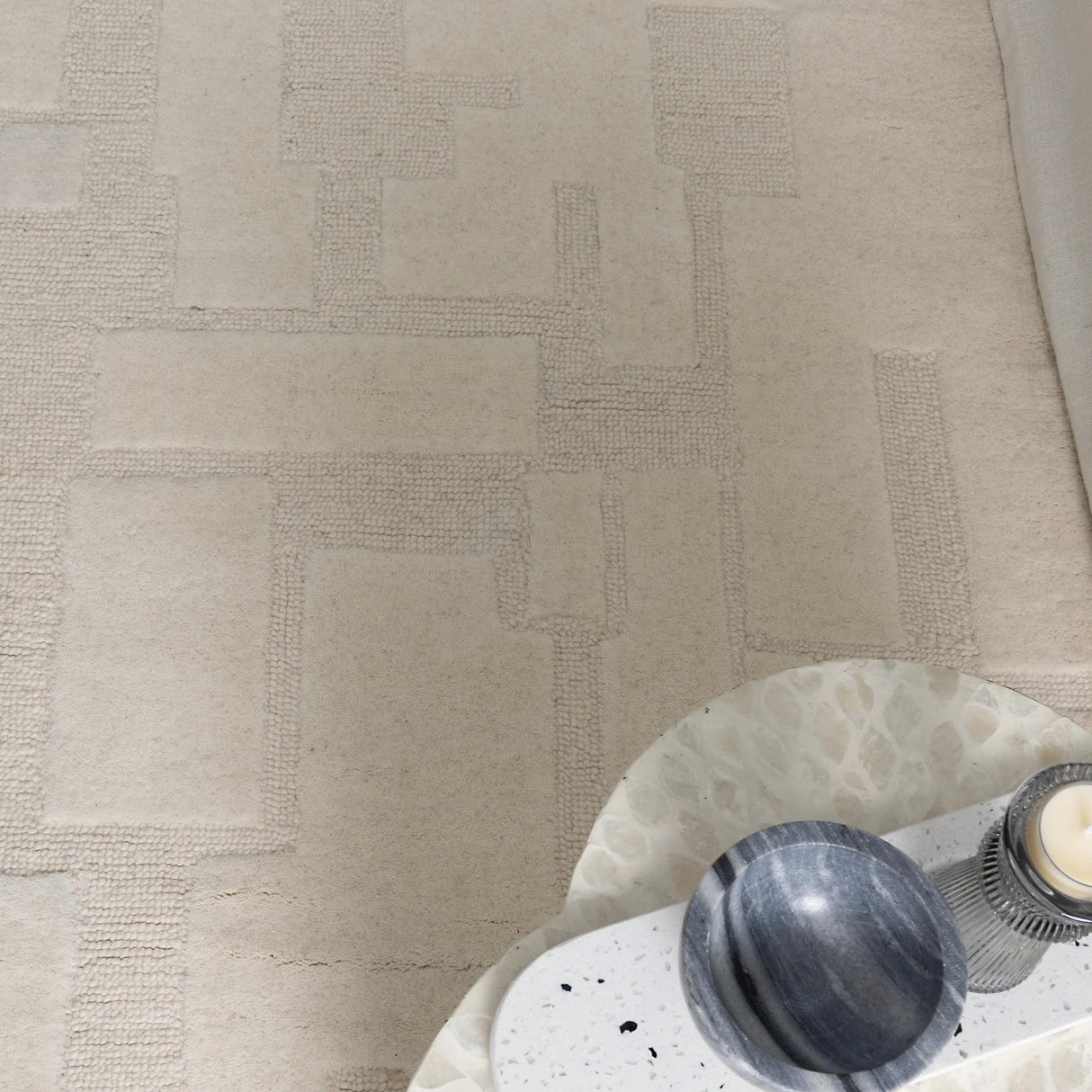 Albion Ivory Wool Rug MAARIA