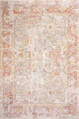 Allen Cream Orange Transitional Rug Smartex Int