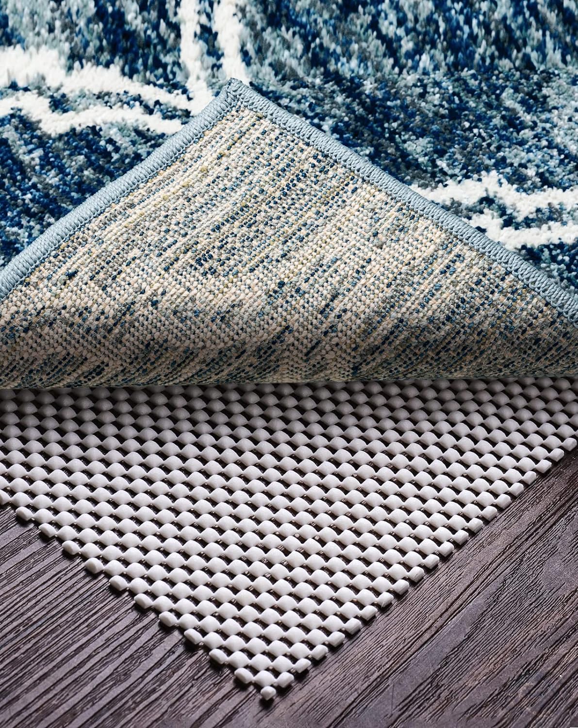 Anti Slip Rug Pad White PVC Hard Flooring