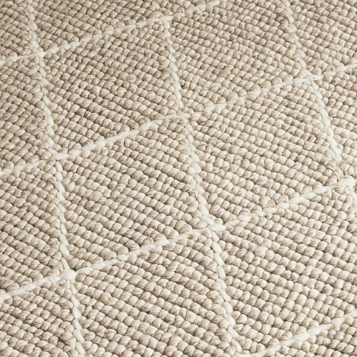 Argyle Diamond Weave Sand Rug INDESIGN