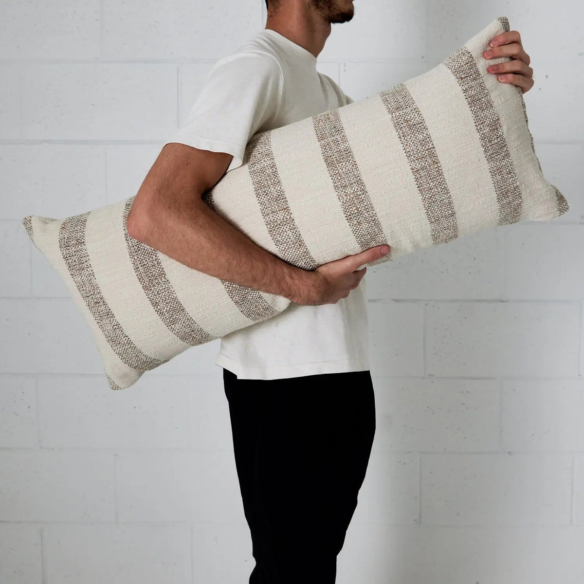 Albina Cushion 35x90cm Ivory/Brown CELADON