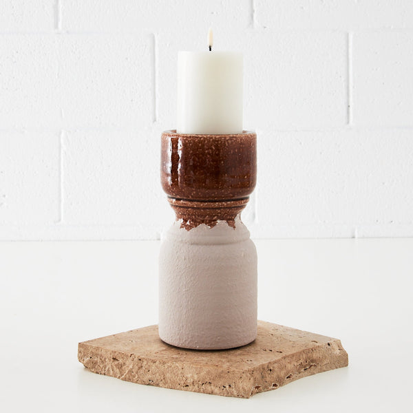 Ceramic Pillar Candle Holder Multi KAILE