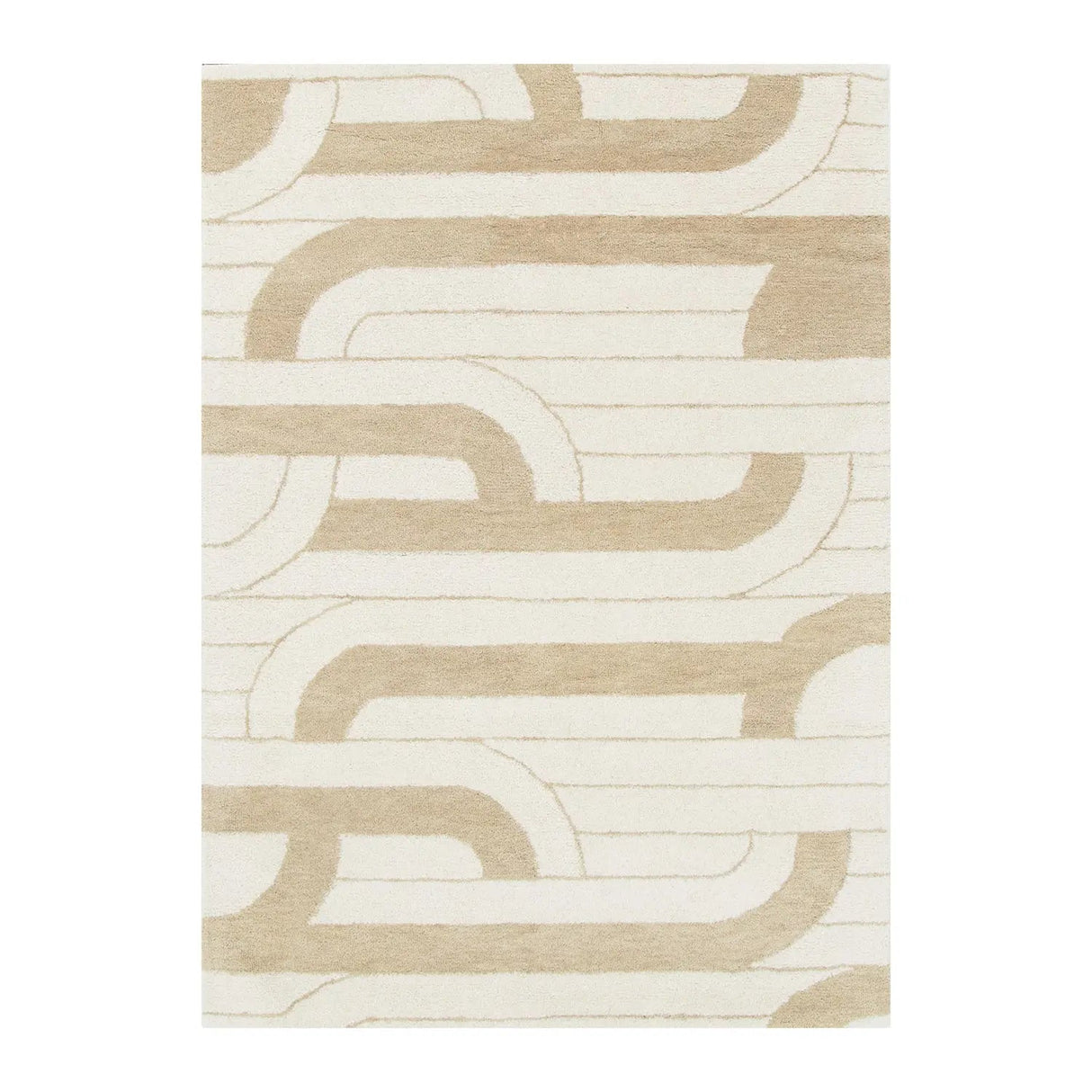 Clovelly Ivory Sand Wool Rug TULSIRAM