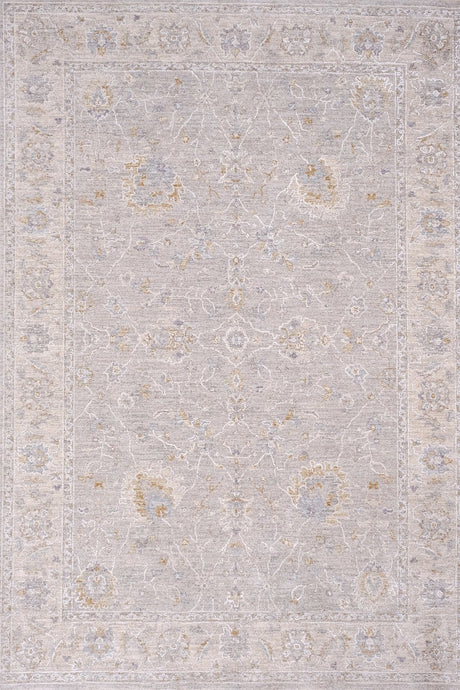 Crucial Floral Grey Transitional Rug Smartex Int