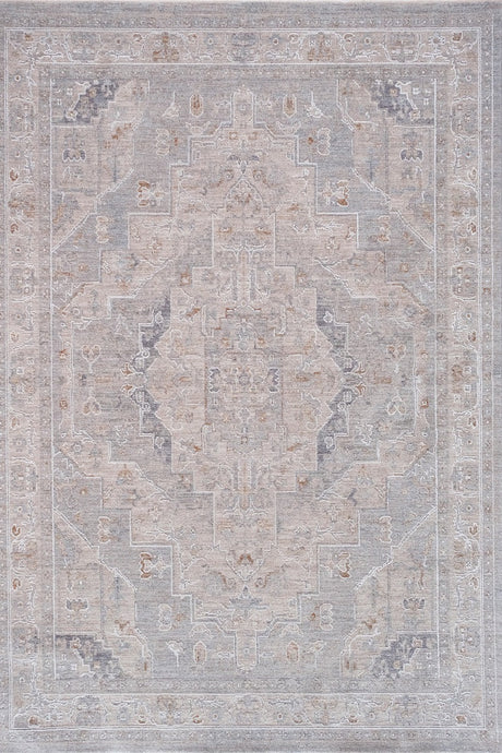 Crucial Light Grey Traditional Rug Smartex Int