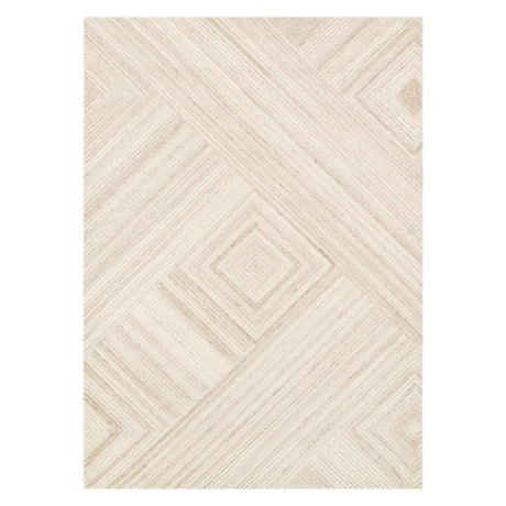 Dove Ivory Beige Wool Rug JAVIHOME