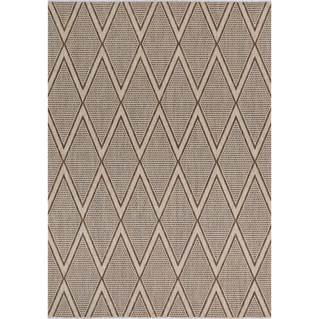 Elements Herringbone Cream Diamond Non-Slip Rug DecoRug